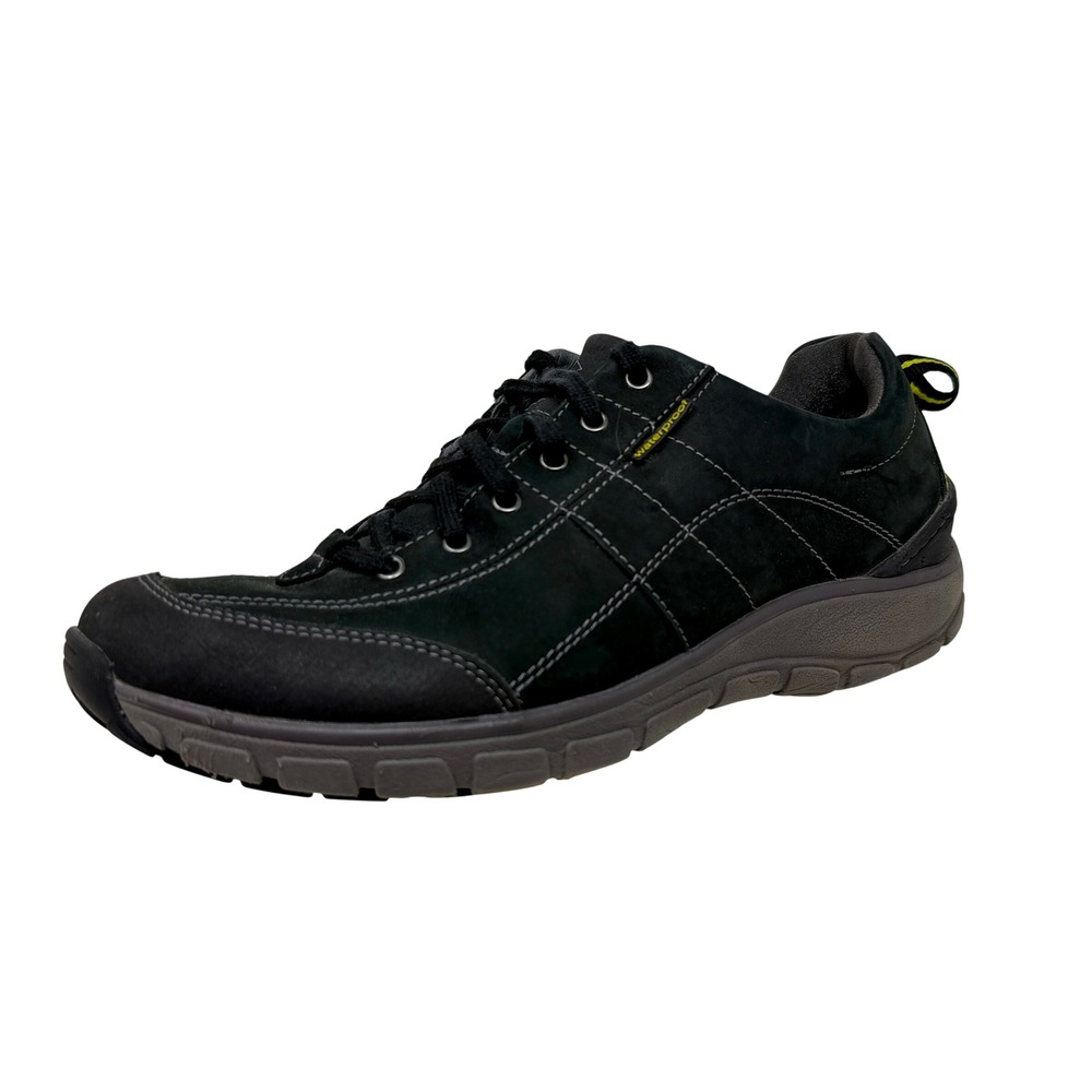 Clarks WaveWalk Women's 10 Black Waterproof Nubuck Comfort Walking Shoes